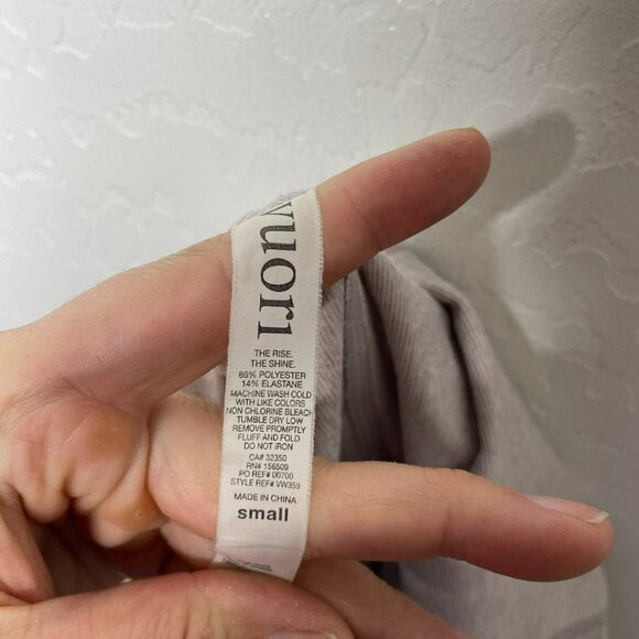 Vuori Pink White Stripe Rhythm Pocket Biker Shorts - Picture 5 of 9